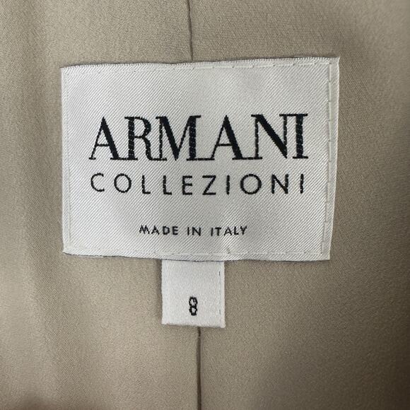 Armani Collezioni tan single‎ breasted blazer W-8 - Picture 6 of 12